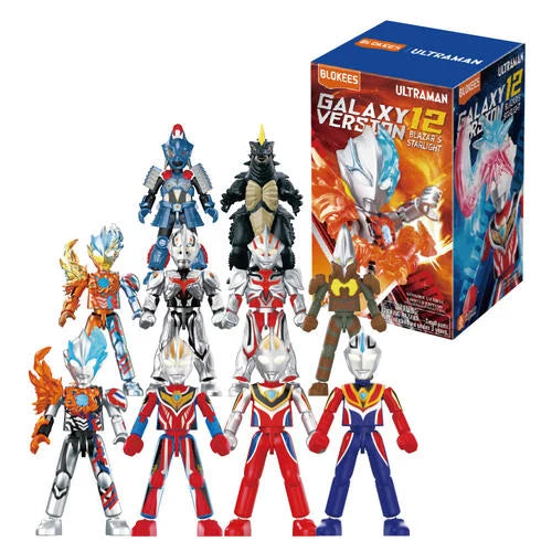 Blokees Figures - Ultraman 73112 - Galaxy Version 12 - Blazar's Starlight - 9 In 1 Blind Box