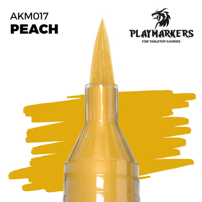 Peach marker tip and paint swatch, Playmakers hobby paint for tabletop gamers
