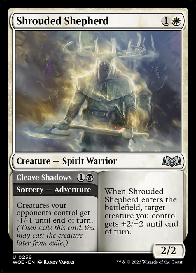 Shrouded Shepherd // Cleave Shadows 236 (Wilds of Eldraine) 
