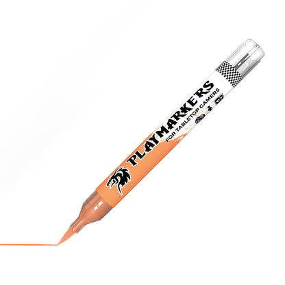 AK Interactive Light Orange Playmarkers marker for tabletop gamers drawing a thin light orange line on a white surface