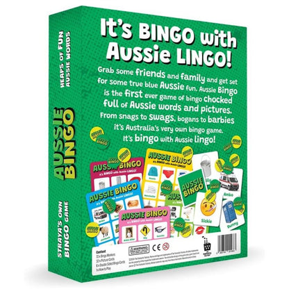 Aussie Bingo packaging box back view