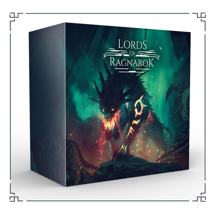 Lords of Ragnarok Monster Variety Pack board game box featuring a fierce dragon monster on the front cover