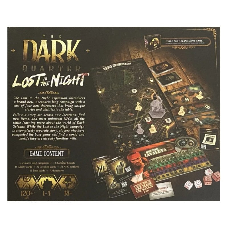Illustrated game box back view featuring dark fantasy artwork