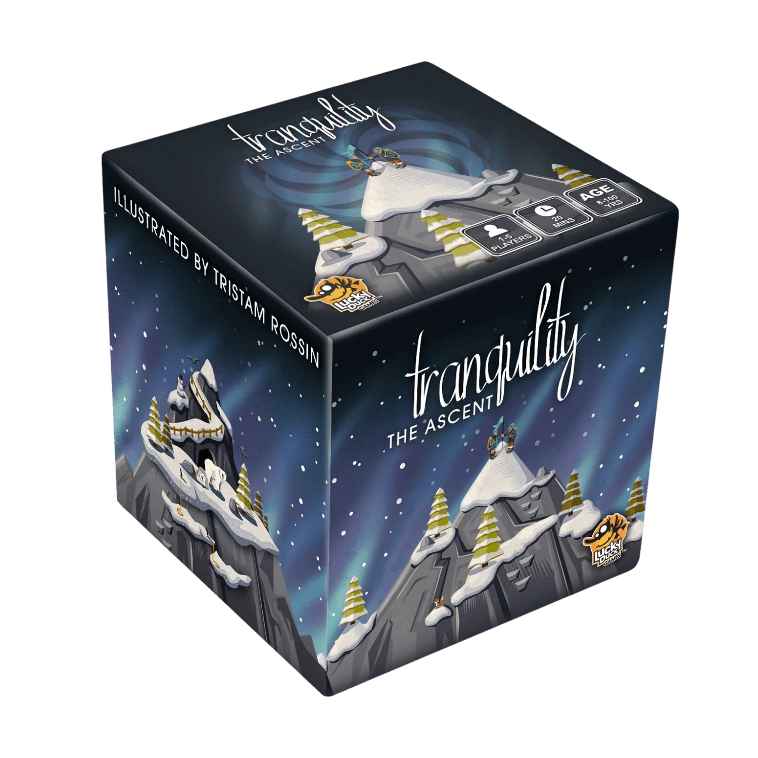 Tranquility: The Ascent KS Edition game box with serene mountain-themed artwork