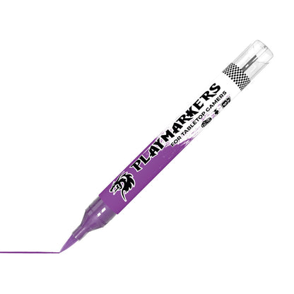 AK Interactive Purple Playmarkers marker for tabletop gamers drawing a thin purple line on a white surface