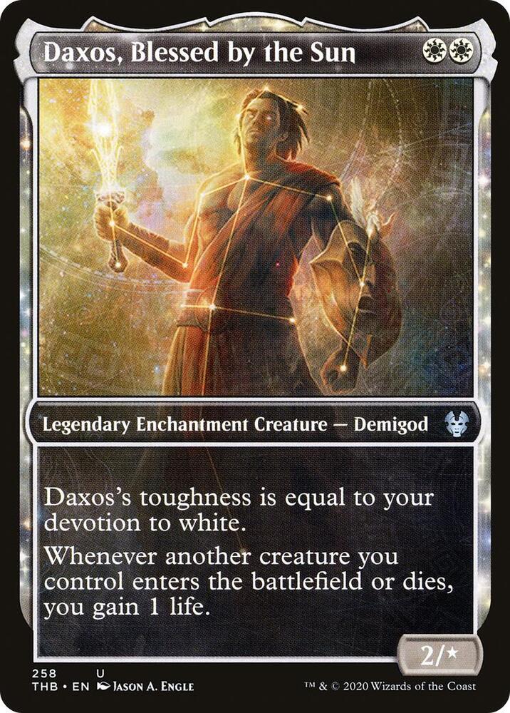 Daxos, Blessed by the Sun 258/254 (Theros Beyond Death)  - Showcase Foil