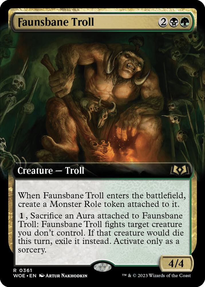 Faunsbane Troll 361/276 (Wilds of Eldraine)  - Extended Art
