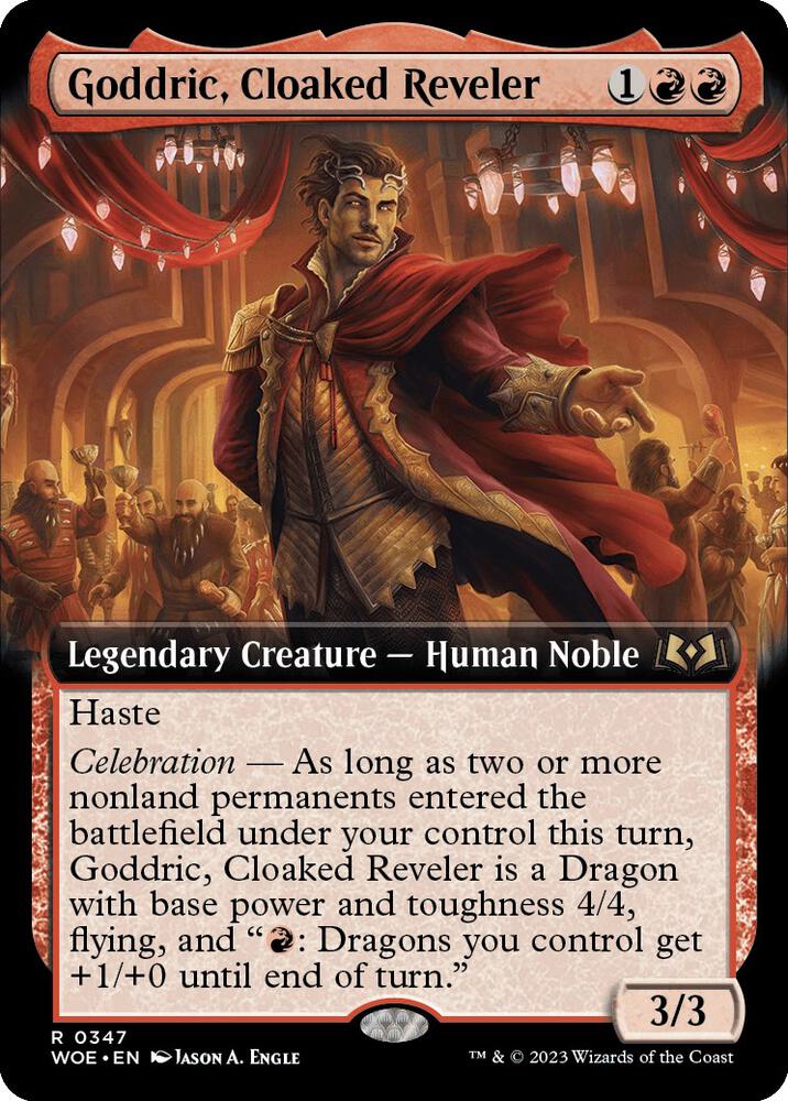 Goddric, Cloaked Reveler 347 (Wilds of Eldraine)  - Extended Art Foil
