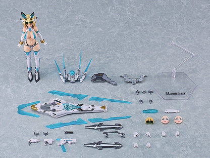 Plamax BP-01 Sophia F Shirring action figure with interchangeable parts including faces hands weapons and display stand