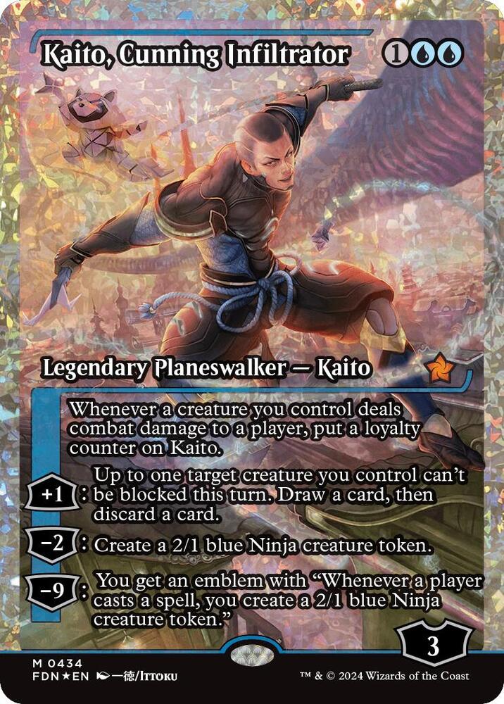 Kaito, Cunning Infiltrator 434/291 (Foundations)  - Showcase Fracture Foil