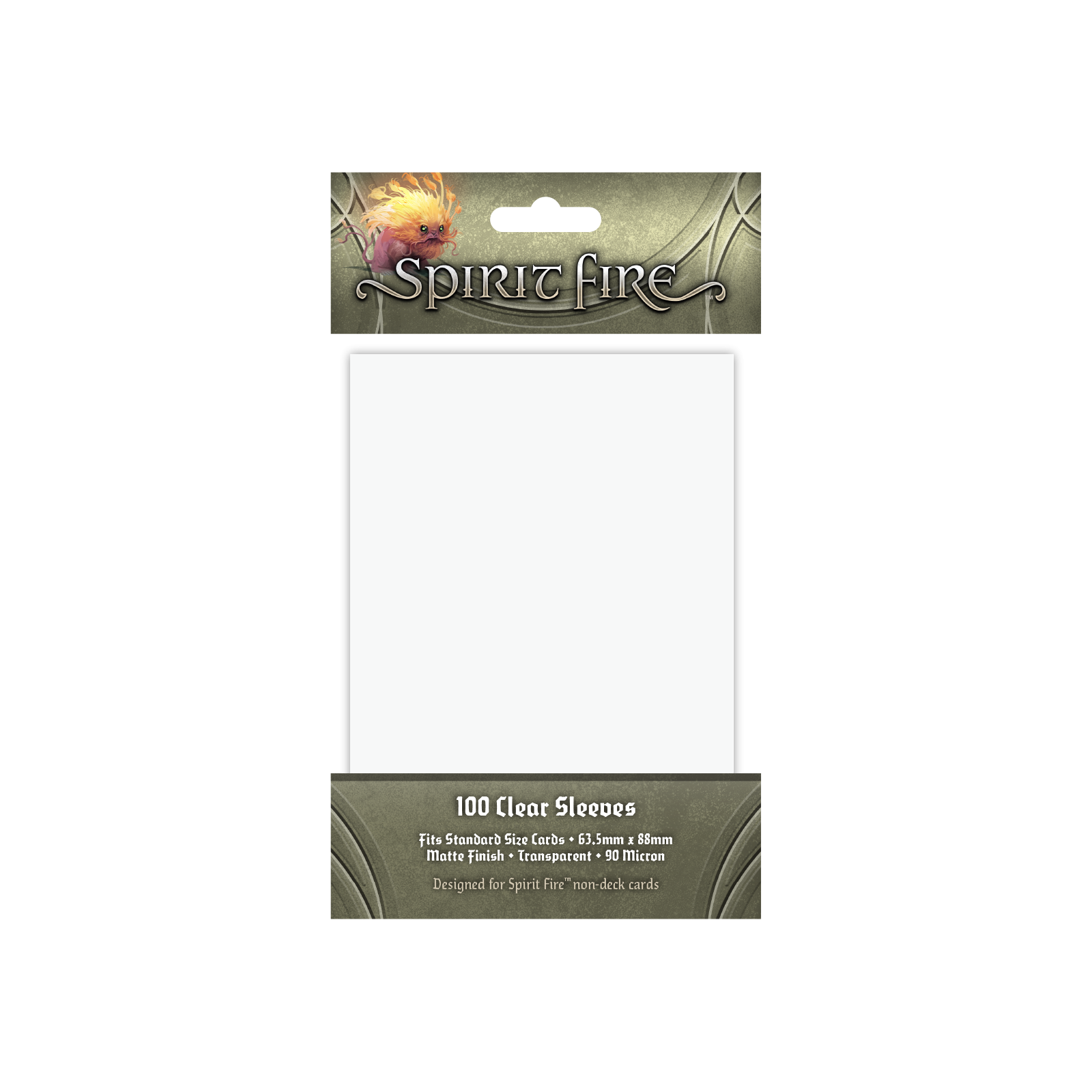 Spirit Fire Card Sleeves Clear (100pk) (Preorder) - Good Games