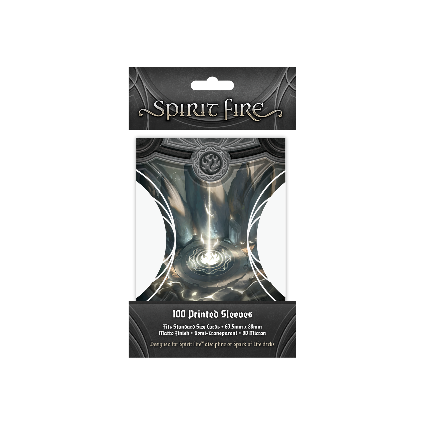 Spirit Fire Semi-Transparent Printed Sleeves Way Flame (Black) (Preorder) - Good Games