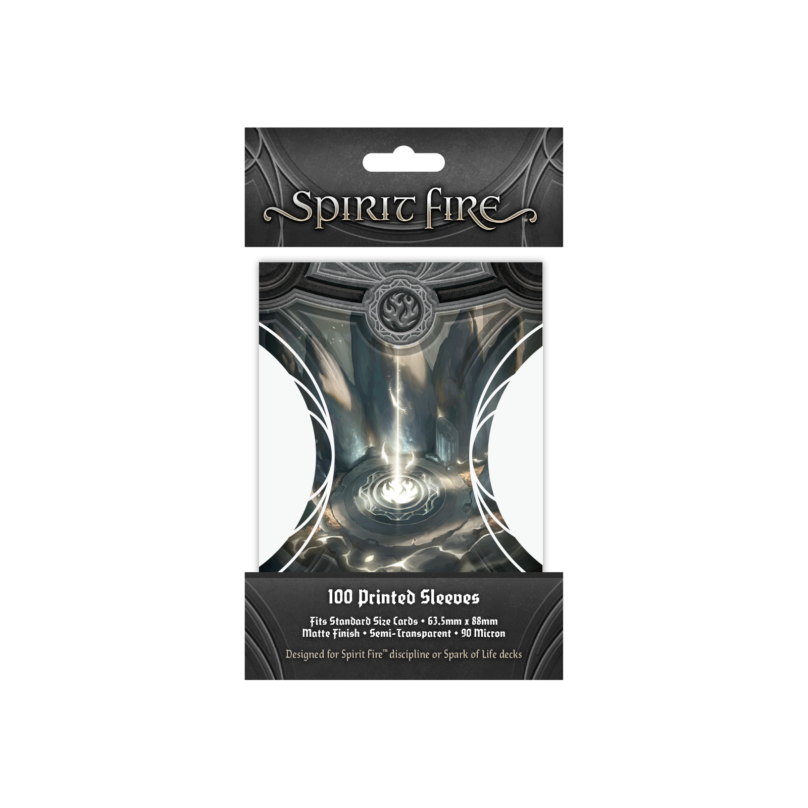 Spirit Fire Semi-Transparent Printed Sleeves Way Flame (Black) (Preorder) - Good Games