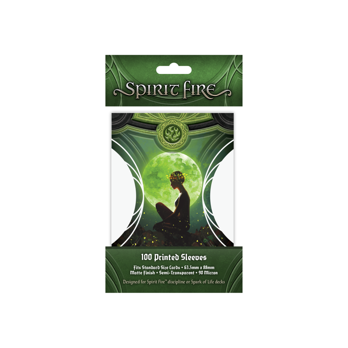 Spirit Fire Semi-Transparent Printed Sleeves Be At Peace (Green) - Good Games