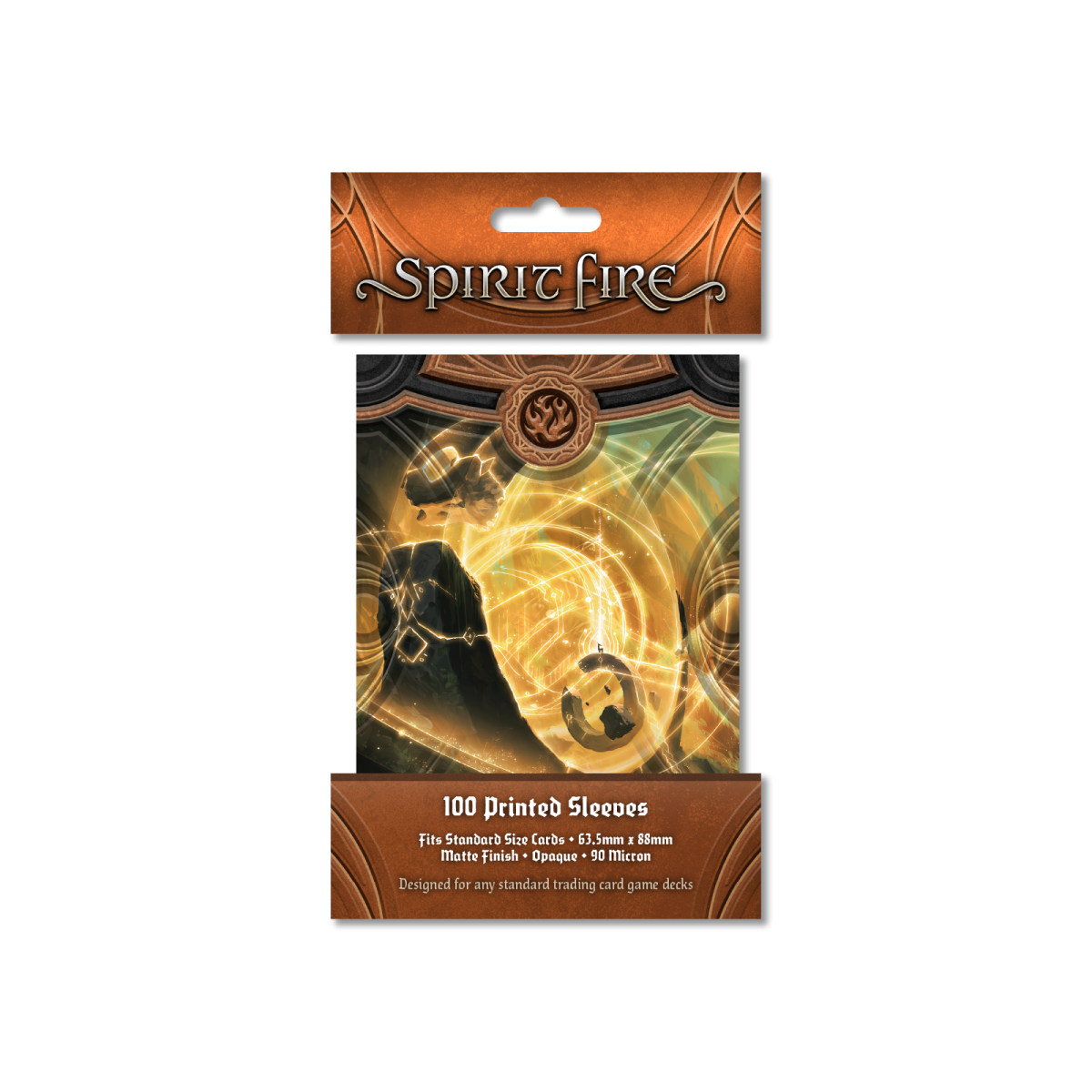 Spirit Fire Opaque Printed Sleeves Planetarium (Gold) - Good Games