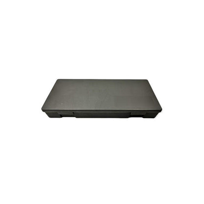 Dark grey textured rectangular plastic case
