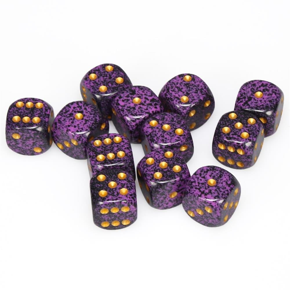 Chessex - Speckled 16mm D6 Dice Block 12-Piece Set - Hurricane - Good Games