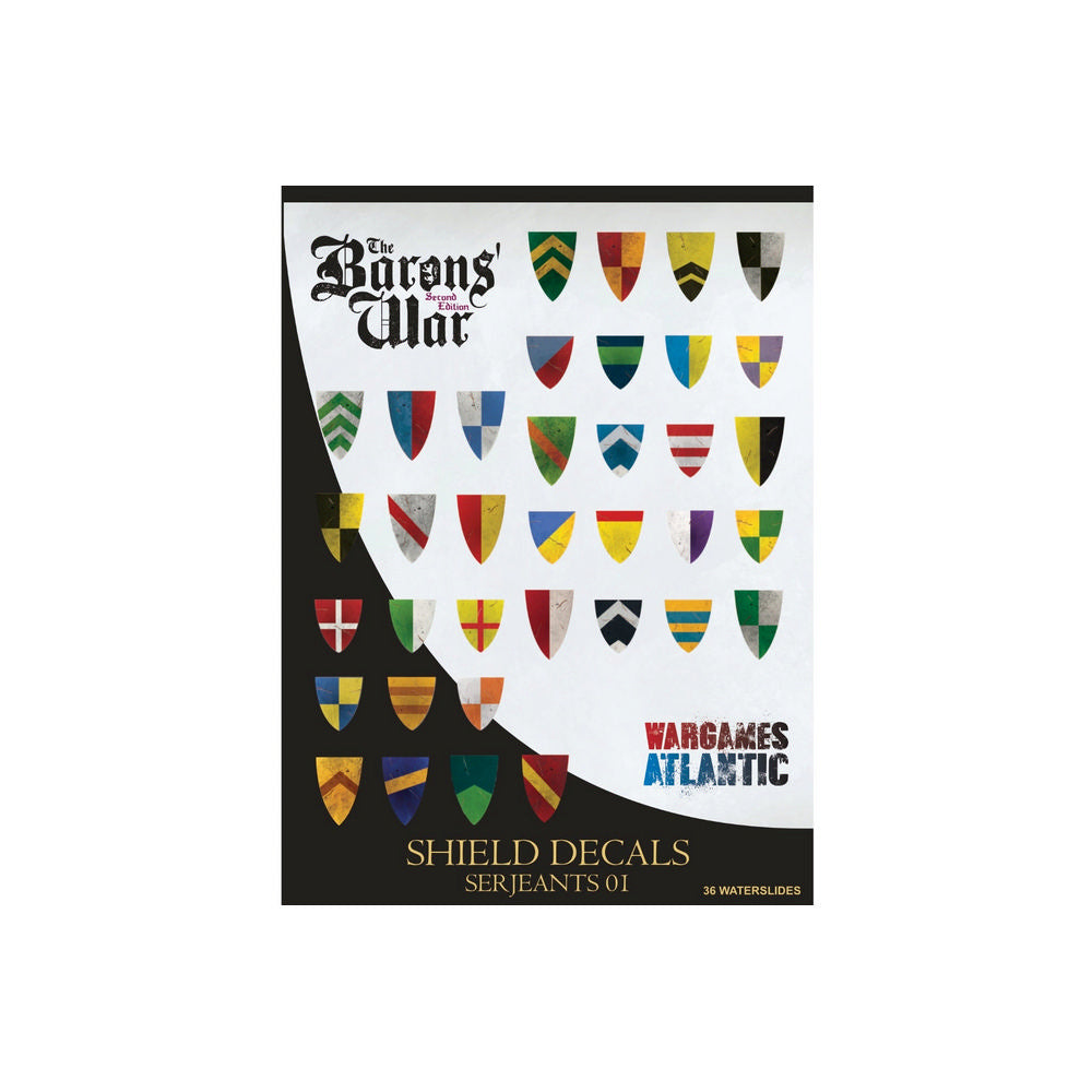 Wargames Atlantic - Barons' War Shield Decals (03): Serjeants 01