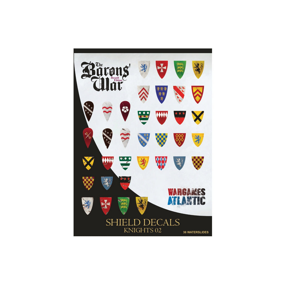 Wargames Atlantic - Barons' War Shield Decals (02): Knights 02
