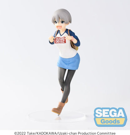 Rear view of Hana Uzaki figure highlighting outfit and dynamic posture