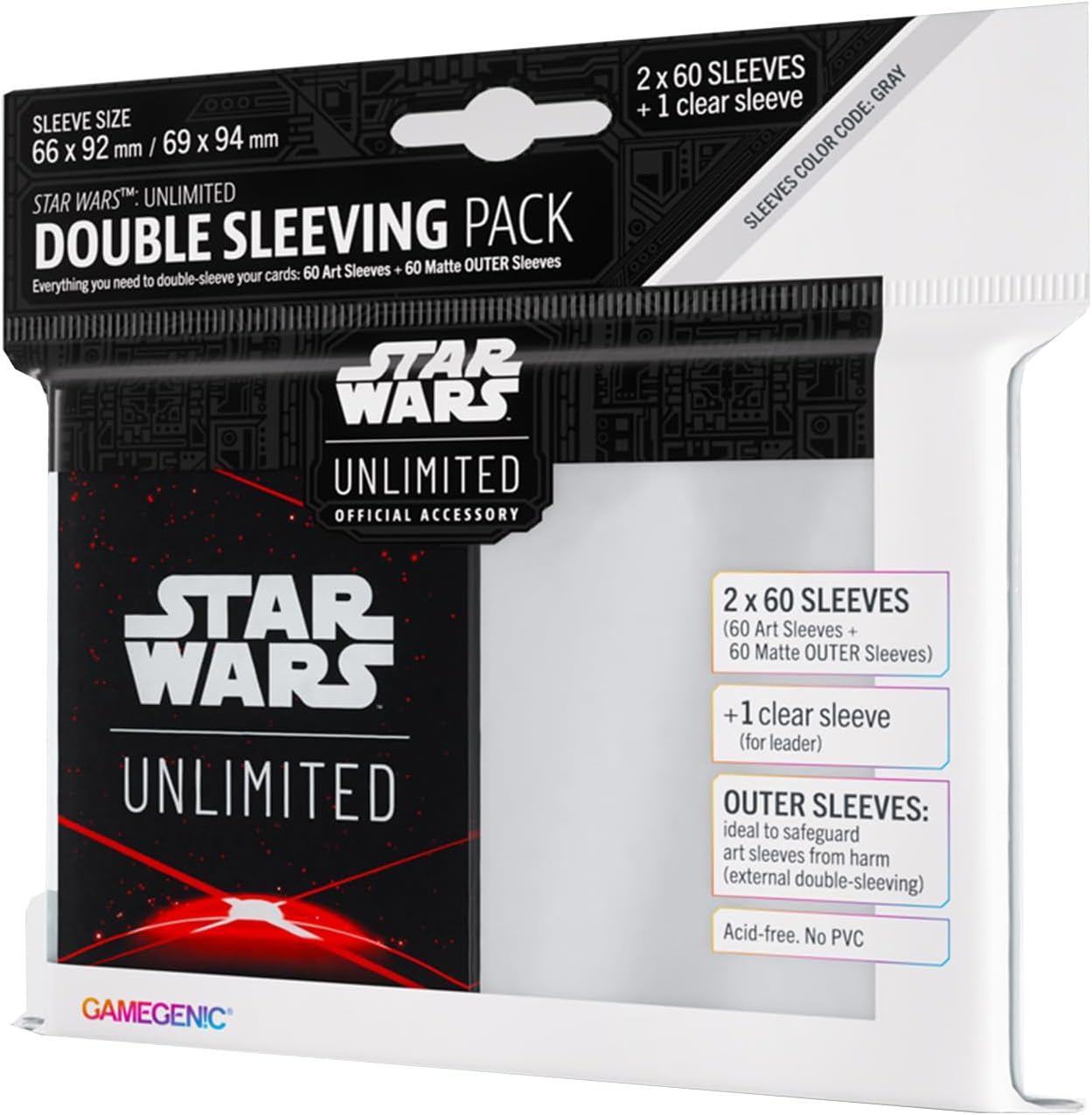 Space Red Star Wars Unlimited sleeves pack front