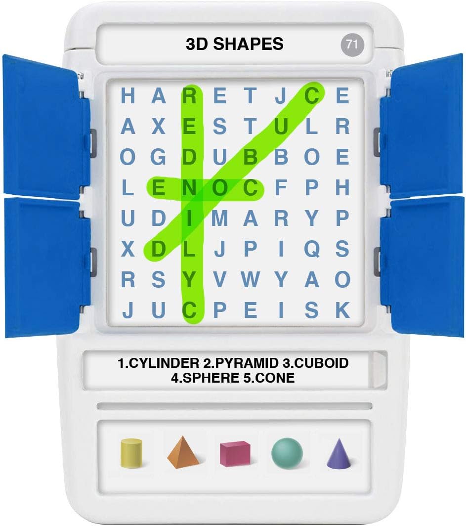 P for Pizza set up in progress on a wooden table with several triangular tiles and players engaging in play