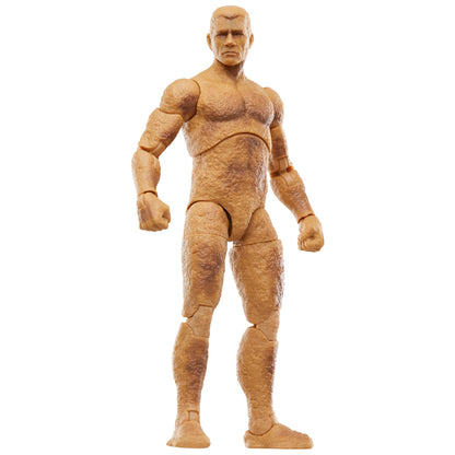 Sandman action figure stands ready with clenched fists. Its tan body features darker brown patches