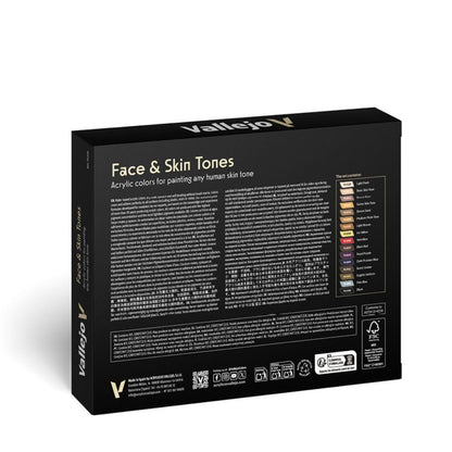 Vallejo Model Colour Face and Skin Tones Old Formulation 16-Colour Set - Good Games