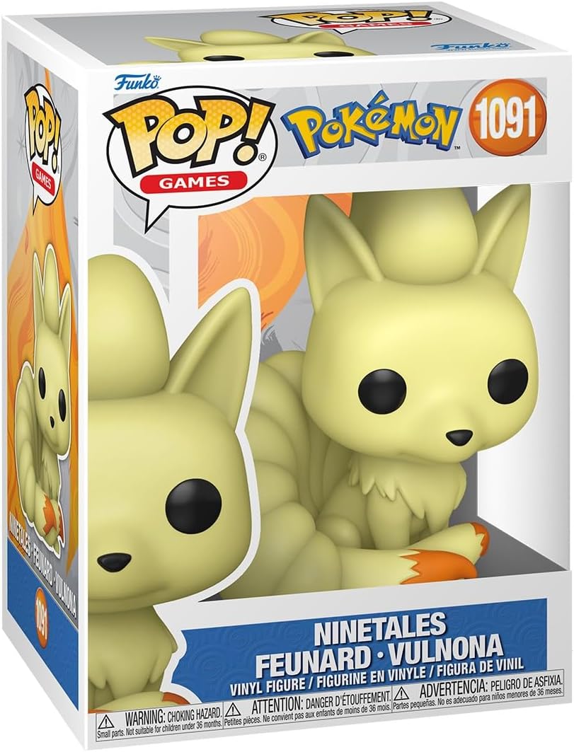Yellow Ninetales Pokémon Funko Pop! vinyl figure (No. 1091) sealed in its original box packaging