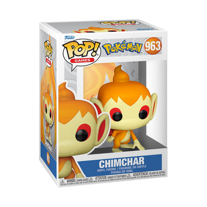 Boxed Funko Pop! Games 963 vinyl figure of the orange Pokemon starter, Chimchar