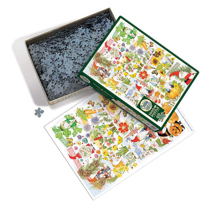 Cobble Hill A Happy Gnome Life Jigsaw Puzzle, 1000 Piece Jigsaw - Good Games