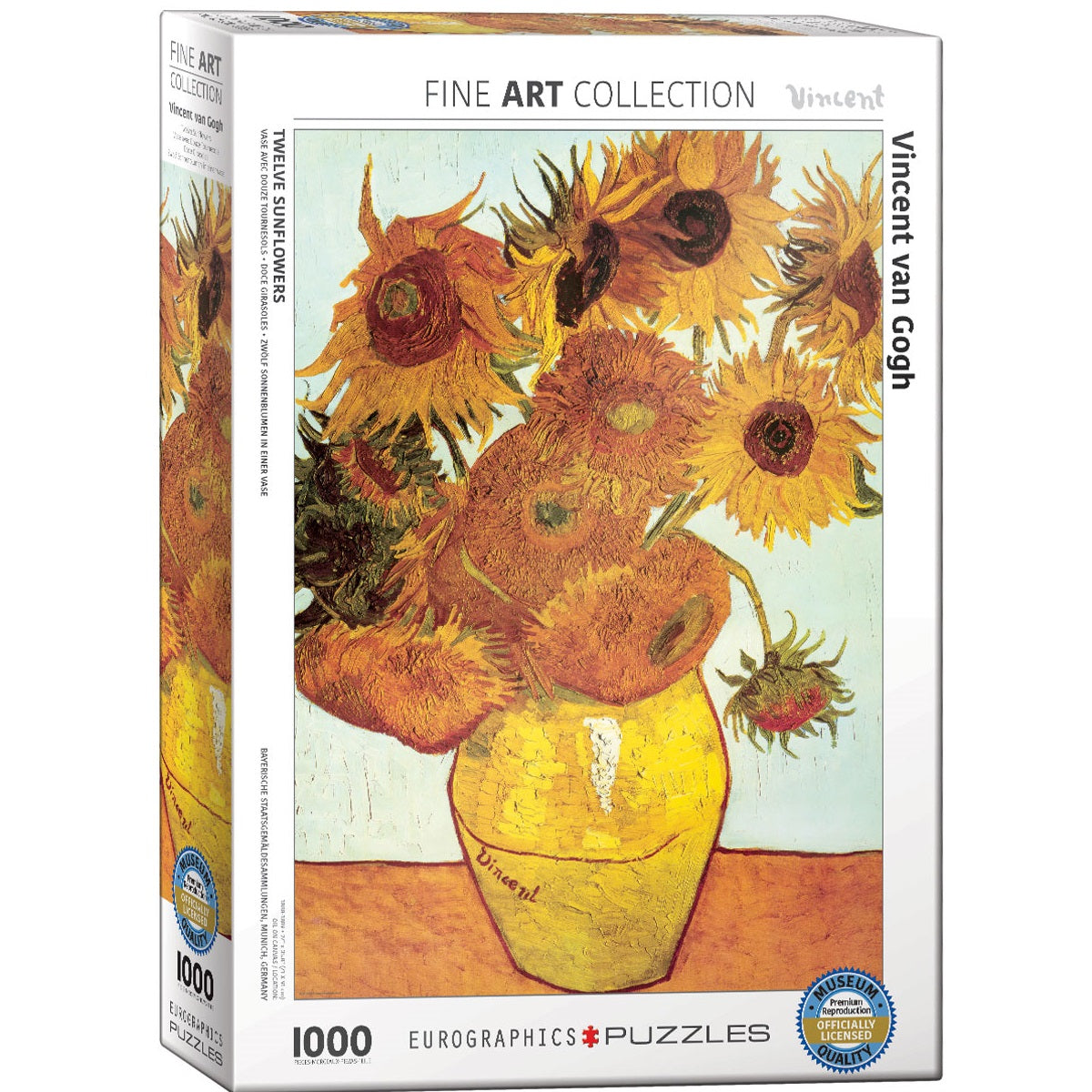 Eurographics Van Gogh Twelve Sunflowers 1000 Piece Jigsaw - Good Games
