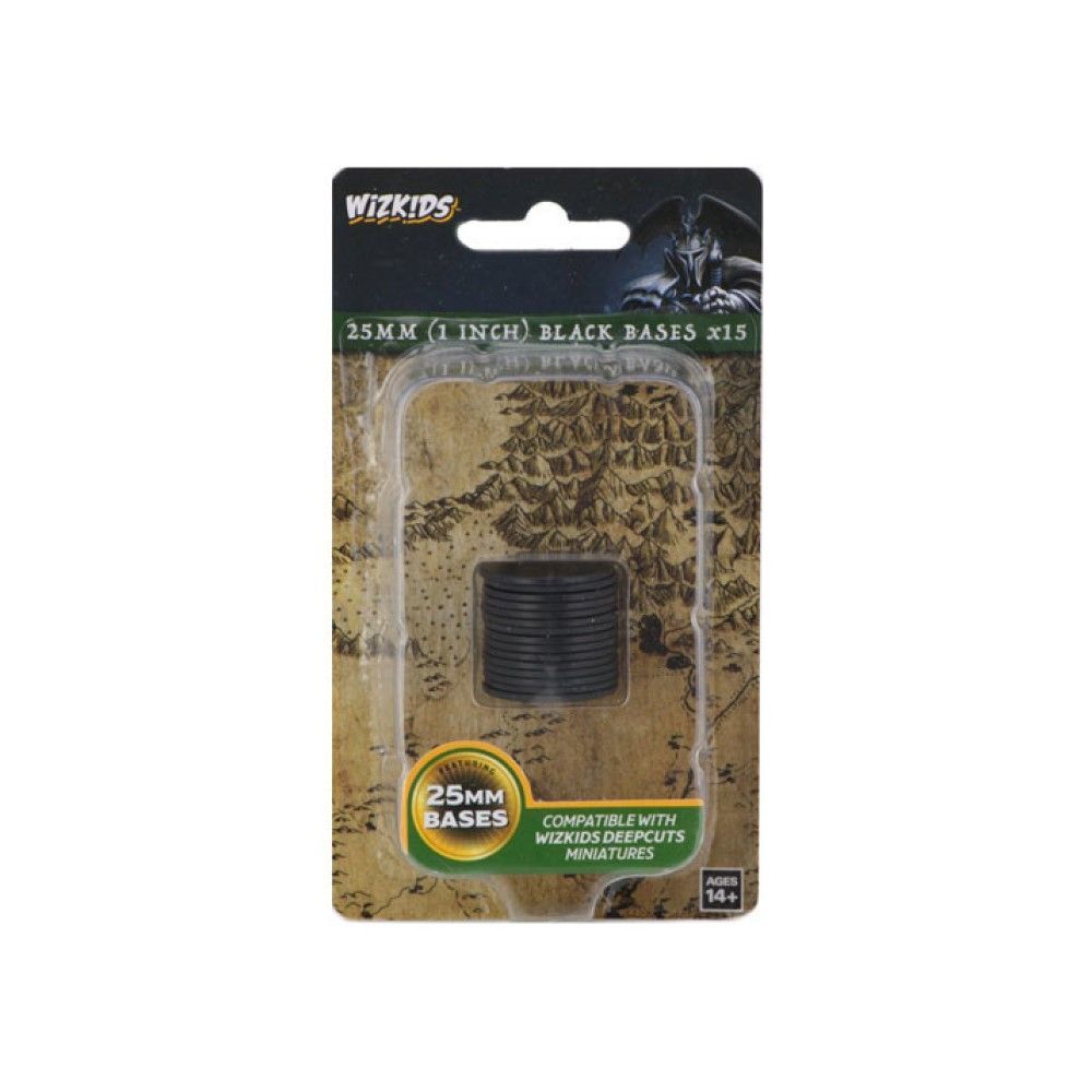 WizKids Deep Cuts Black 25mm Round Base 15ct - Good Games