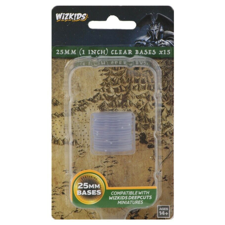 Wizkids Deep Cuts Clear 25mm Round Base 15ct - Good Games
