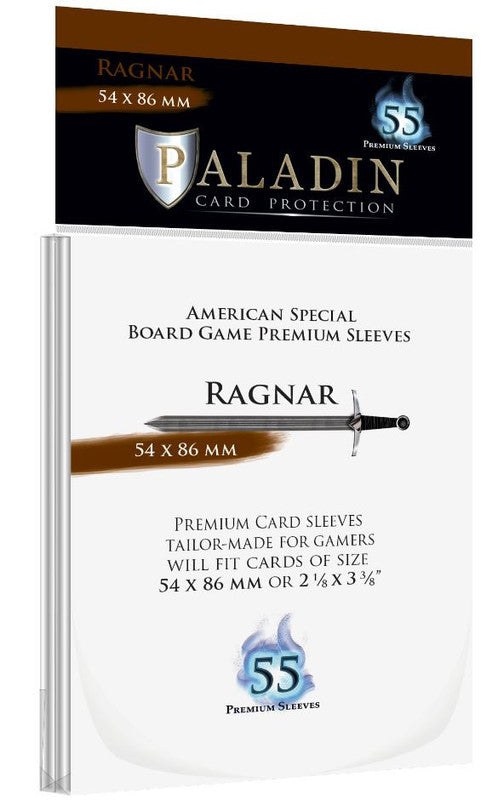 Paladin - Premium Ragnar Card Sleeves 55-Pieces 54 mm x 86 mm Size - Clear - Good Games