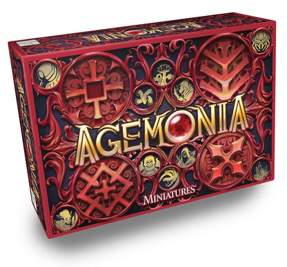 Box of Agemonia Miniatures Pack with colorful artwork