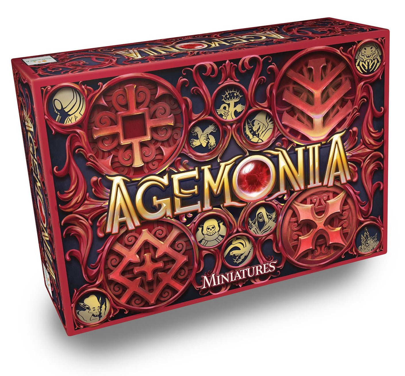 Box of Agemonia Miniatures Pack with colorful artwork