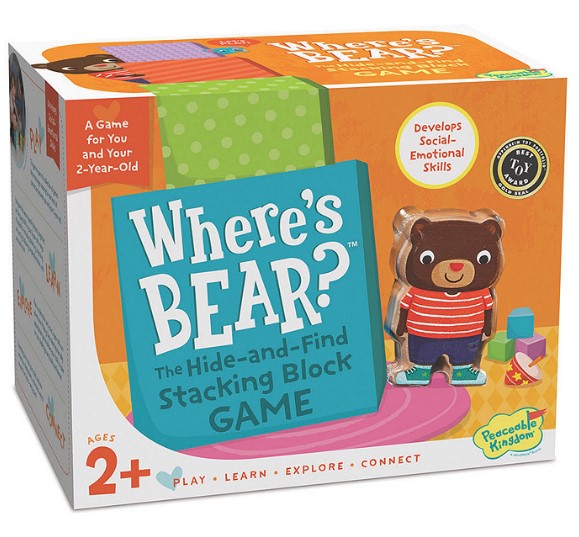 Peaceable Kingdom Where’s Bear? Hide & Find Stacking Block Game