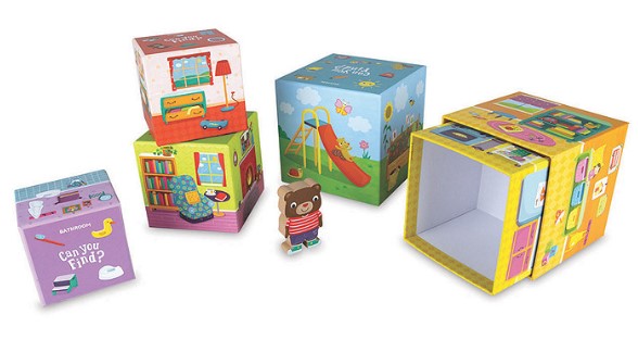 Peaceable Kingdom Where’s Bear? Hide & Find Stacking Block Game
