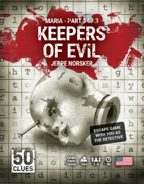 Maria Part 3: 50 Clues Season 2 Keepers of Evil detailed clue cards and game pieces for 1-5 players