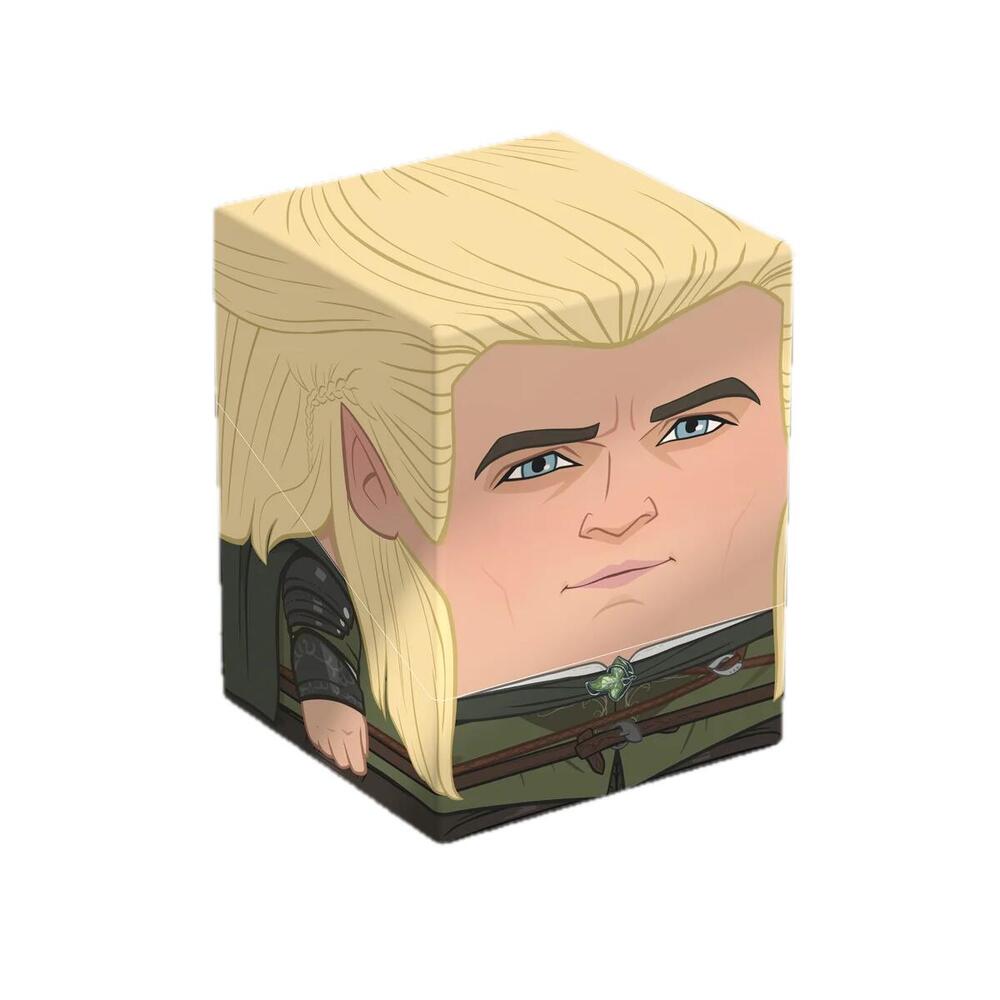 Cuboid figure of Legolas the Elf, featuring blonde hair, pointed ears and green forest attire