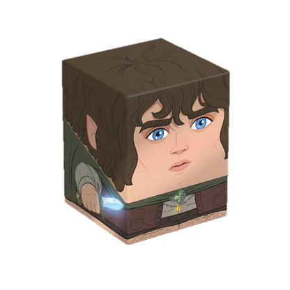 Cube art of Frodo Baggins holding the glowing blue sword Sting