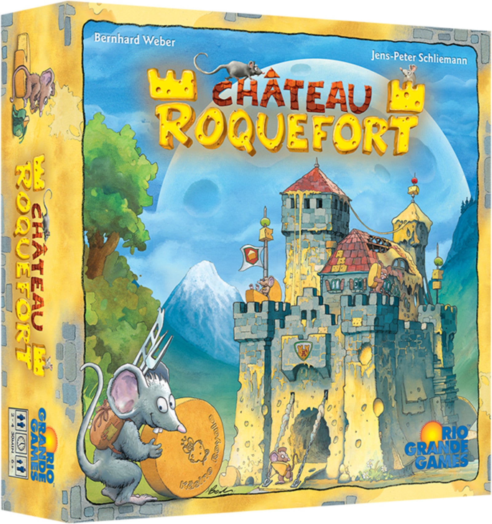 Box cover of Chateau Roquefort featuring mouse-themed puzzle game