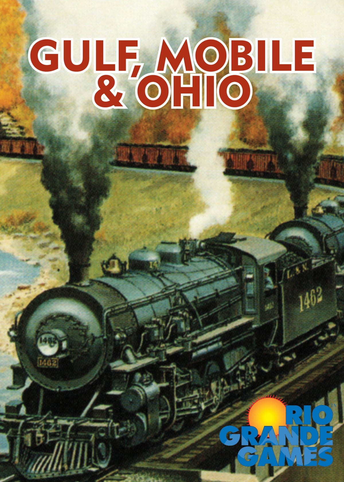 Gulf, Mobile and Ohio game box and components photo