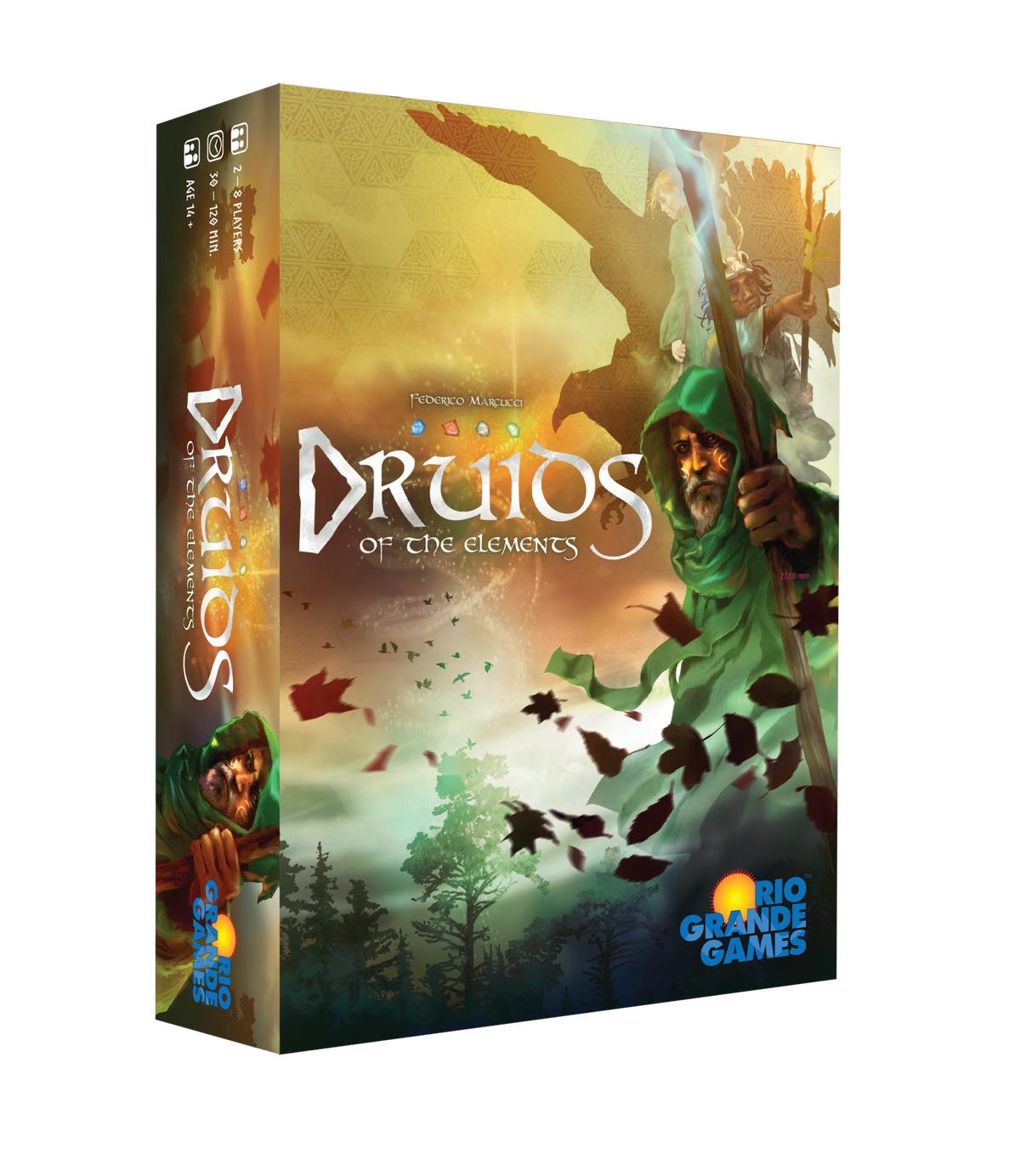 Druids of the Elements board game box side front view
