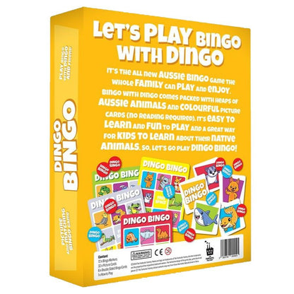 Dingo Bingo packaging box back view