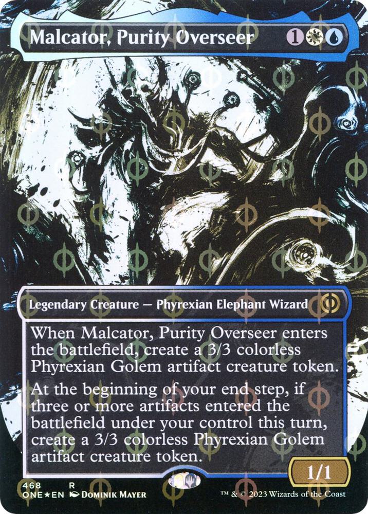 Malcator, Purity Overseer 468/271 (Phyrexia: All Will Be One)  - Borderless Compleat Foil