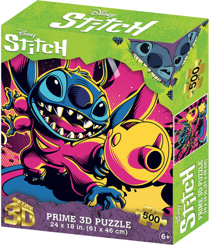 Prime 3D Disney Stitch #2 - 500 piece Puzzle - Good Games