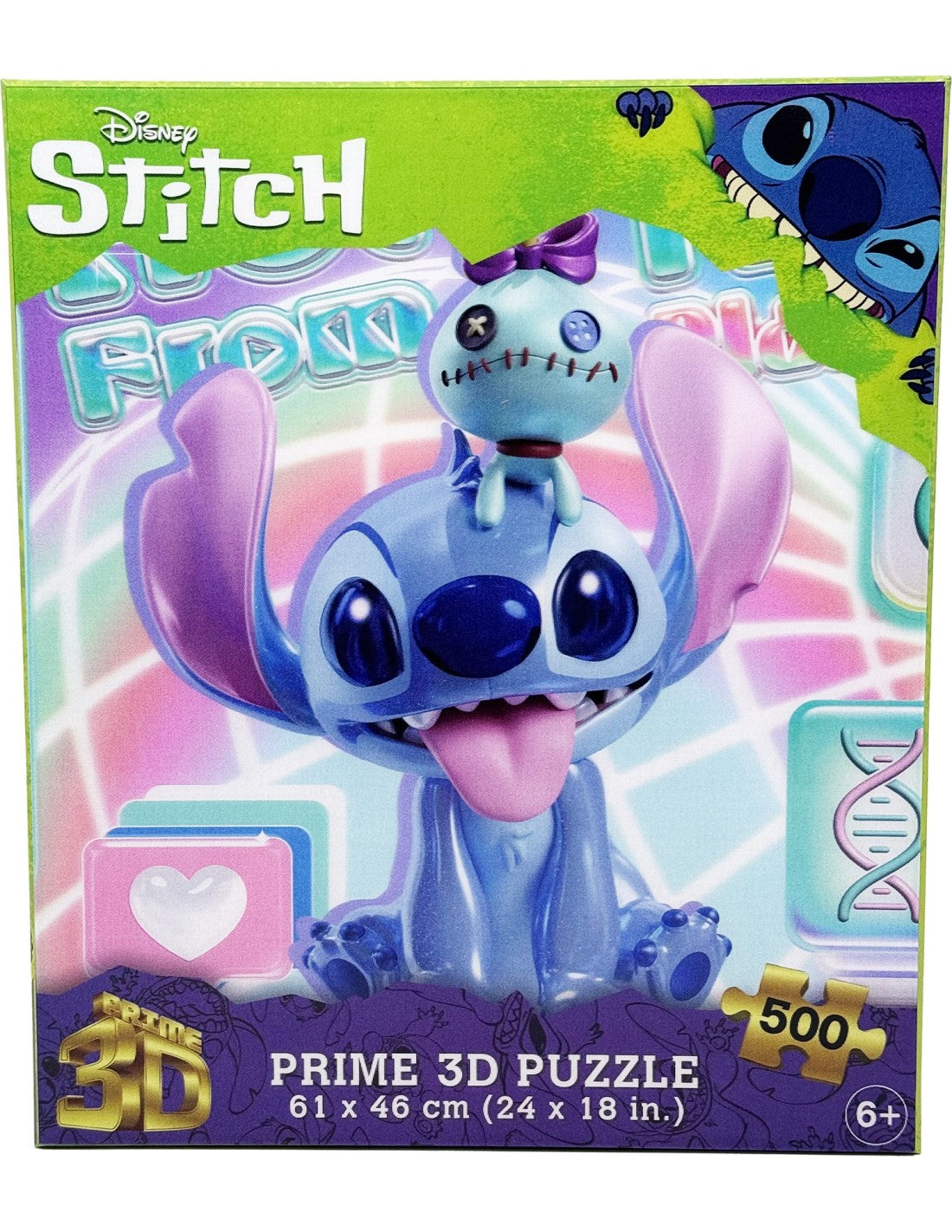 Disney Stitch #3 puzzle front box packaging with 3D stitch character