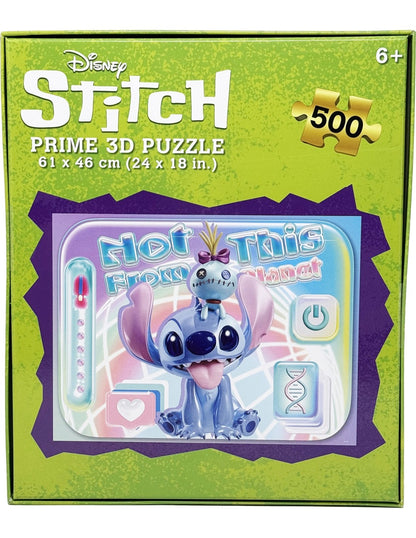 Prime 3D Disney Stitch #3 - 500 piece Puzzle - Good Games